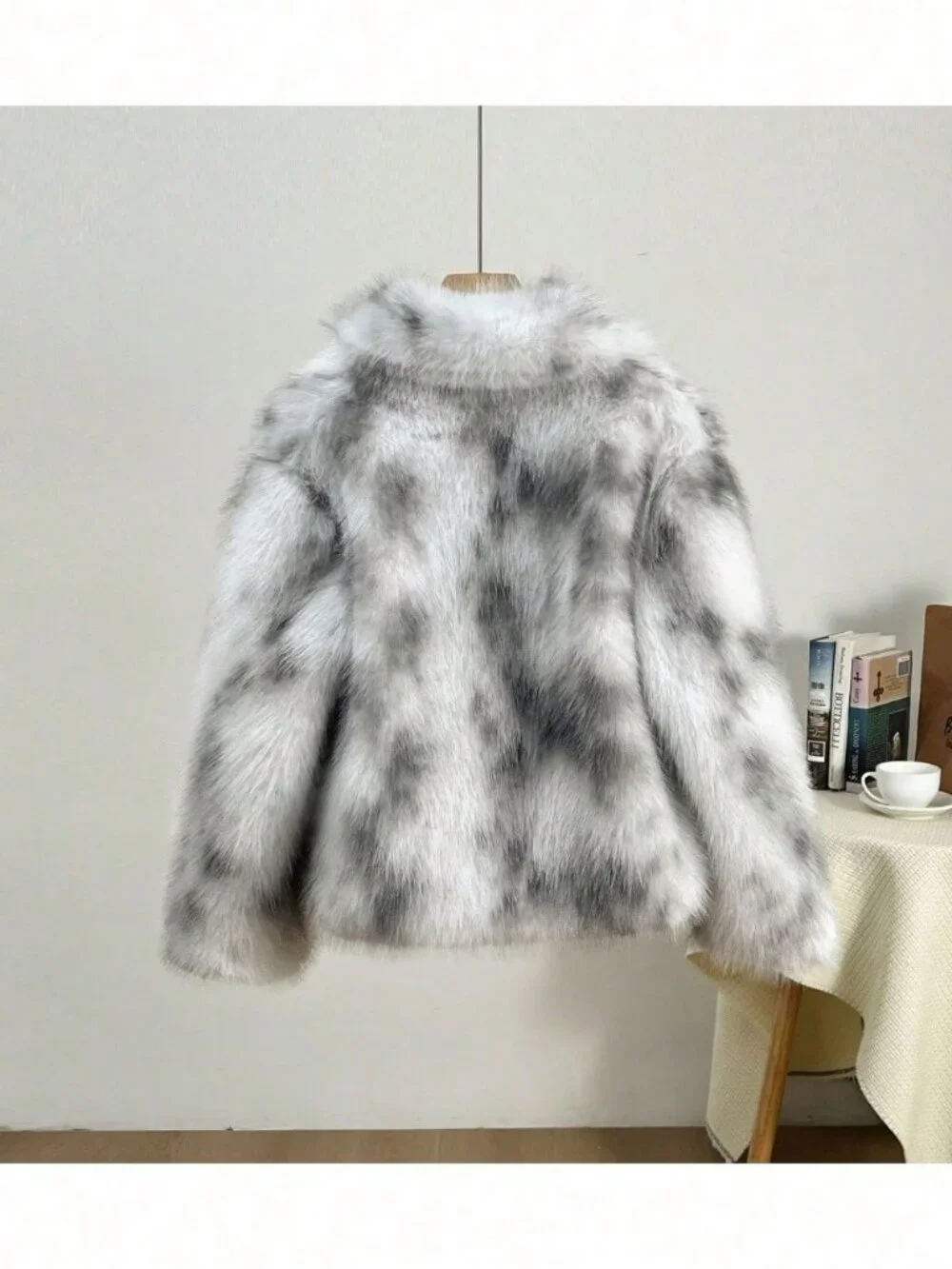 Women's Classic Lapel Collar Open Front Faux Fur Coat
